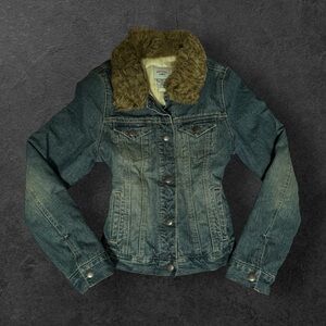 Vintage Y2K Abercrombie Fur Denim Jacket
